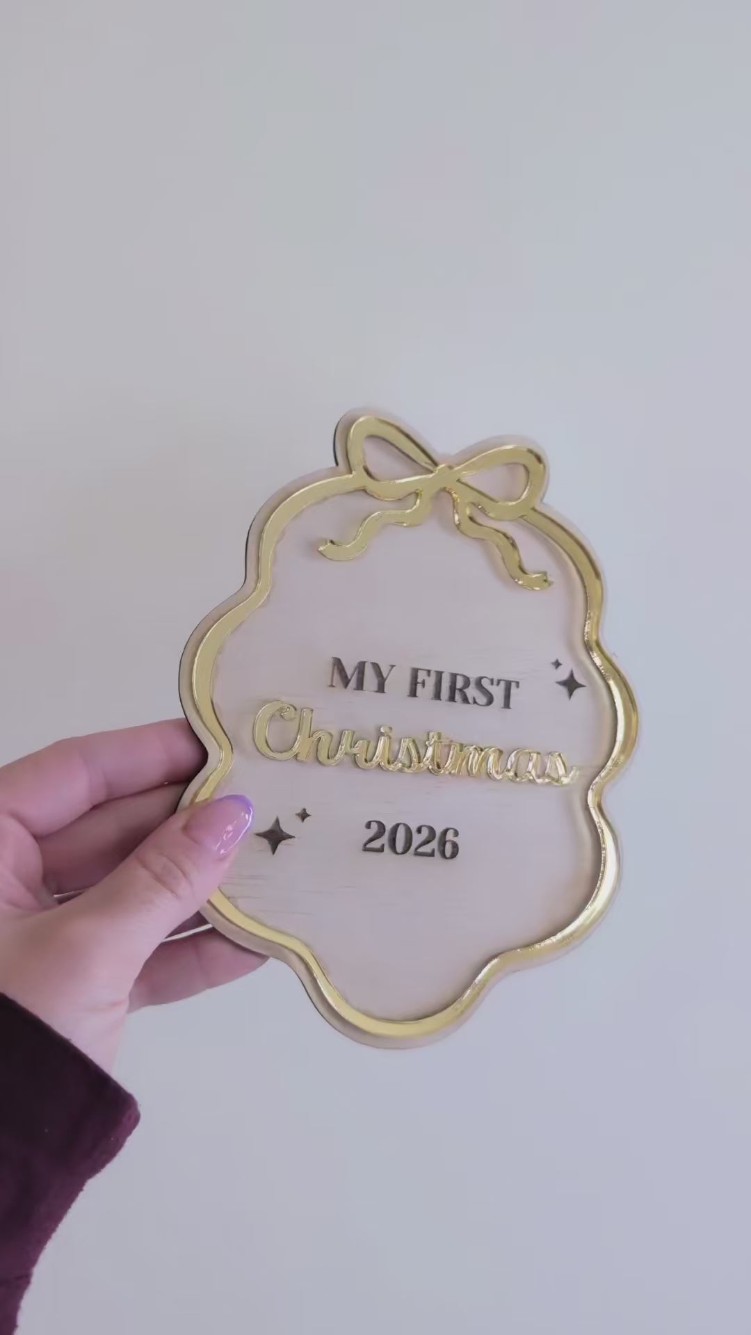 My First Christmas 2026 Plaque