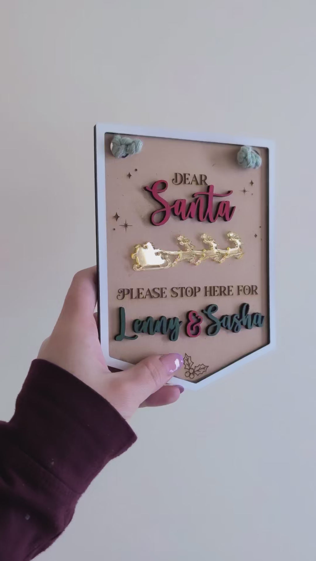 Personalised Dear Santa Sign