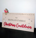 Personalised Wooden Christmas Countdown Sign – Family Name Advent Calendar