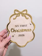 My First Christmas 2026 Plaque