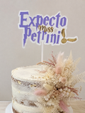 Magical baby shower acrylic cake topper in lavender white and gold