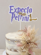 Magical baby shower acrylic cake topper in lavender white and gold